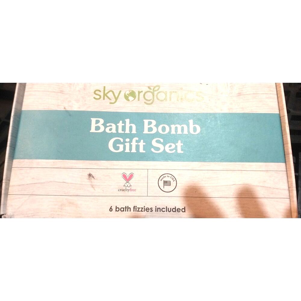 Sky Organics Bath Bomb Gift Set 6pc Natural Fizzies Spa Relaxation